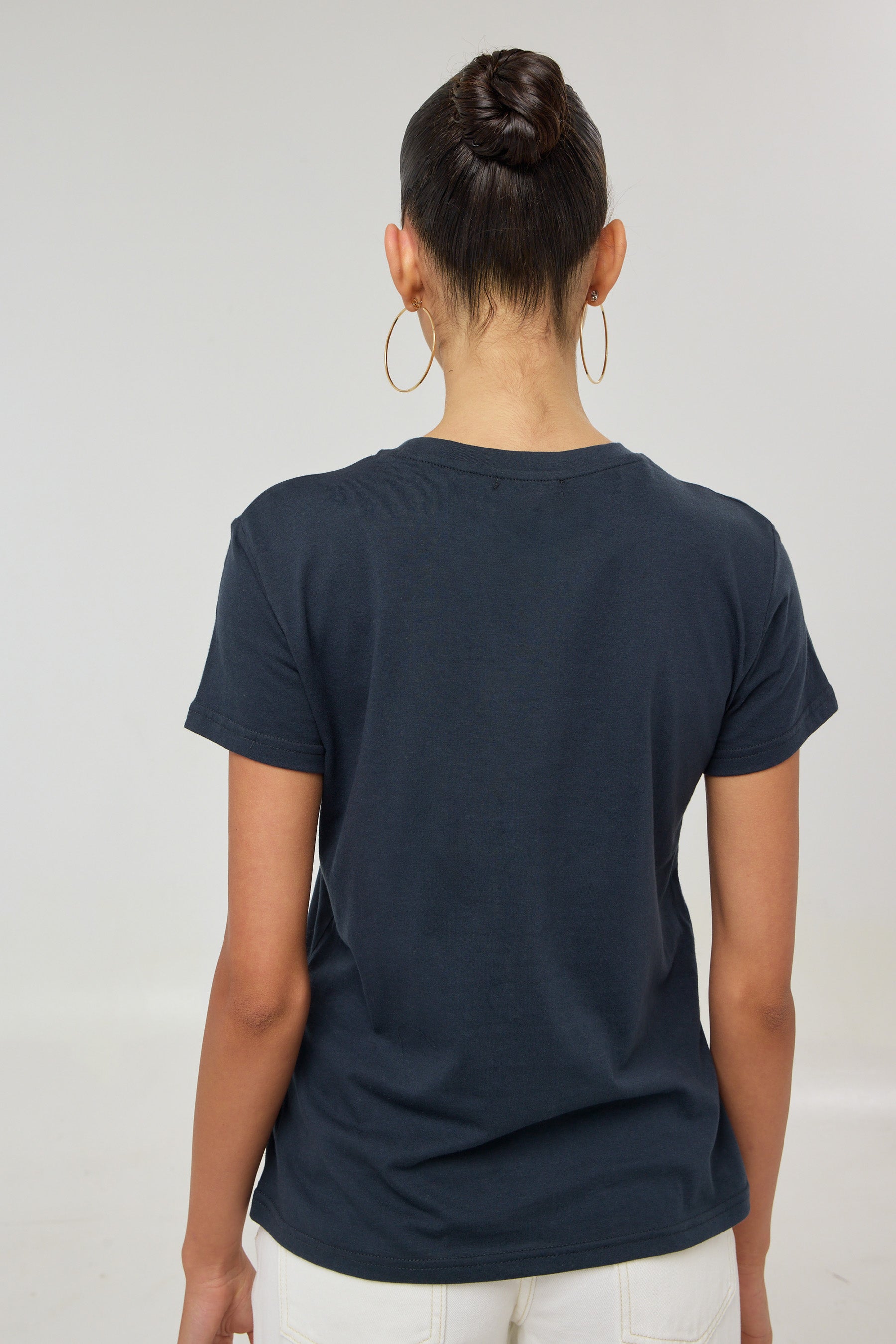 חולצת לורי טקסט פייזלי נייבי