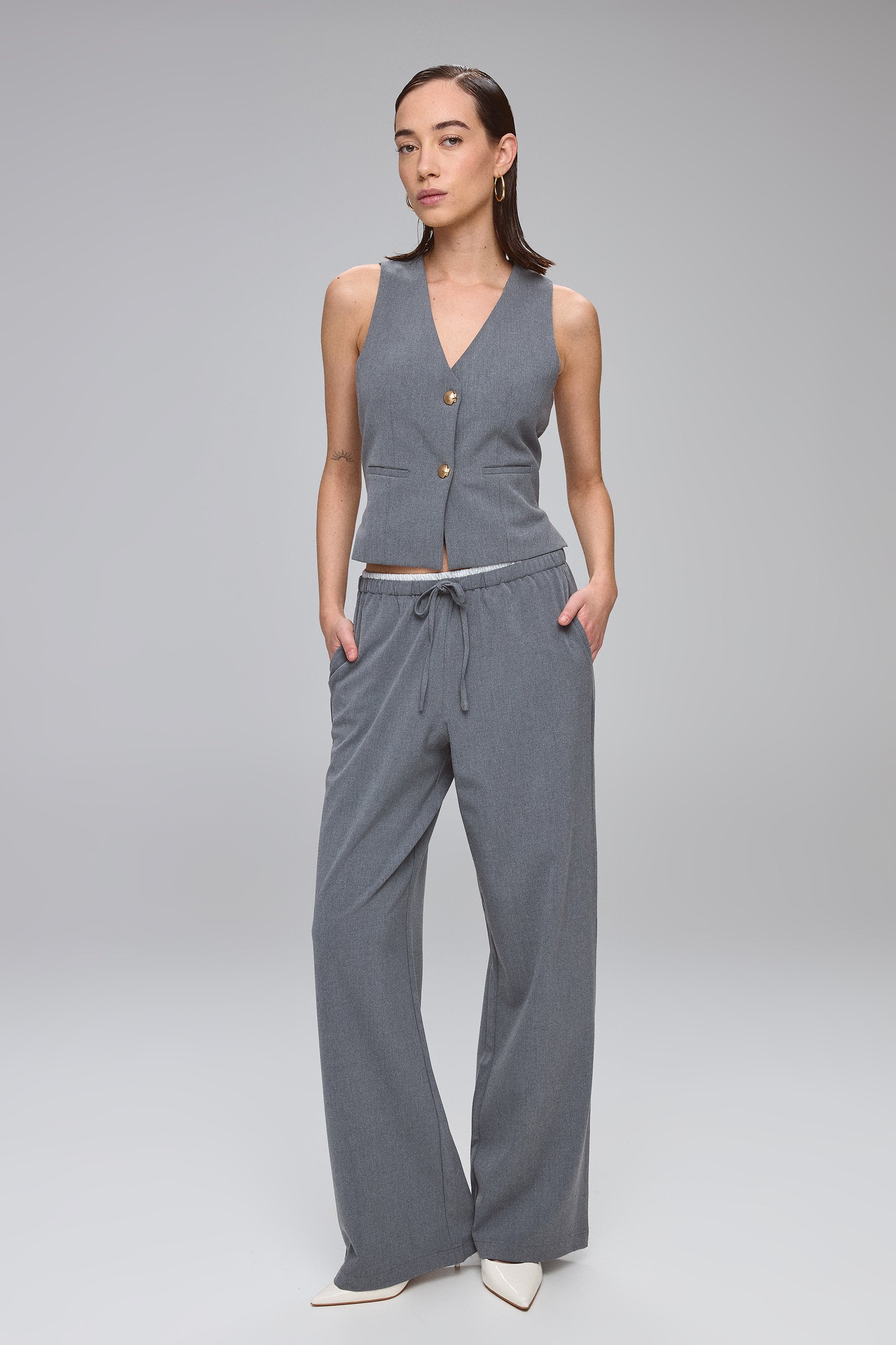 ווסט כפתורי זהב סט