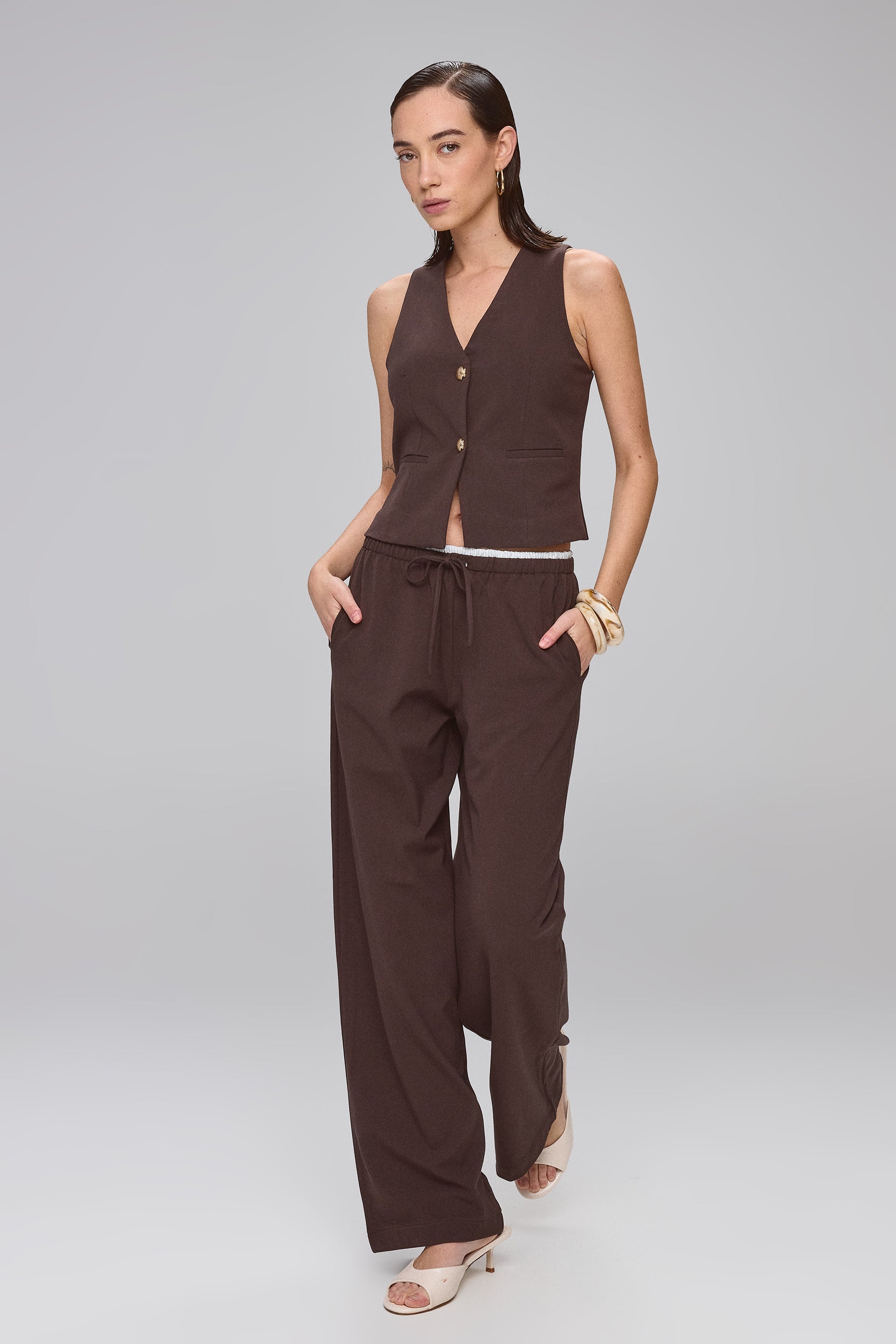 ווסט כפתורי זהב סט