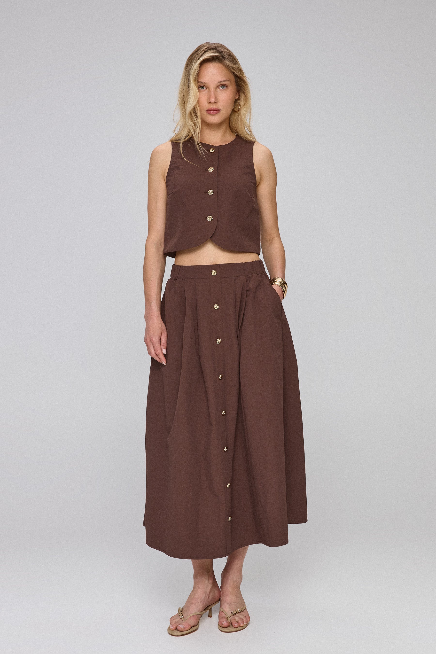 ווסט כפתורים מוזהבים סט