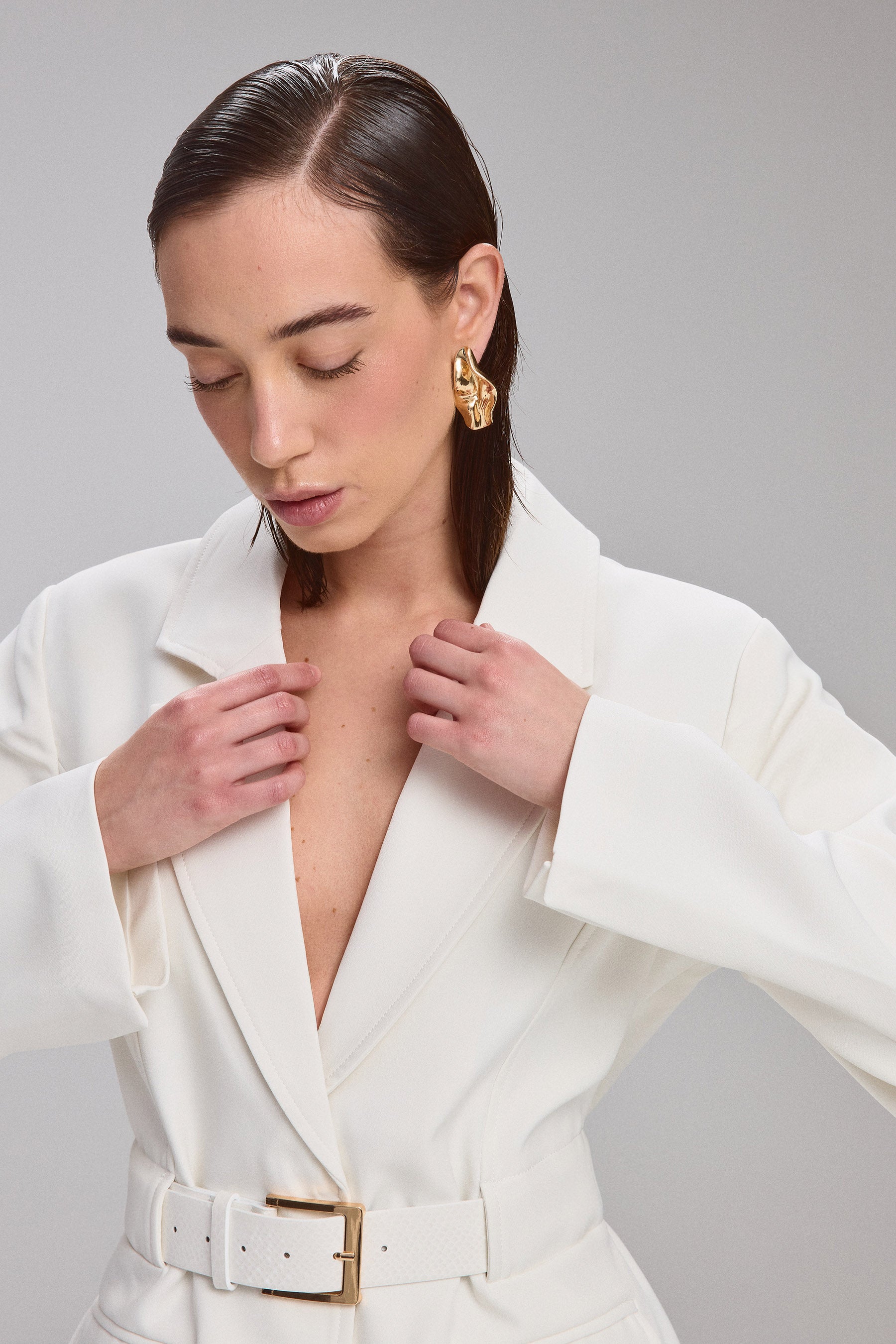 ג'קט מחוייט עם חגורה סט