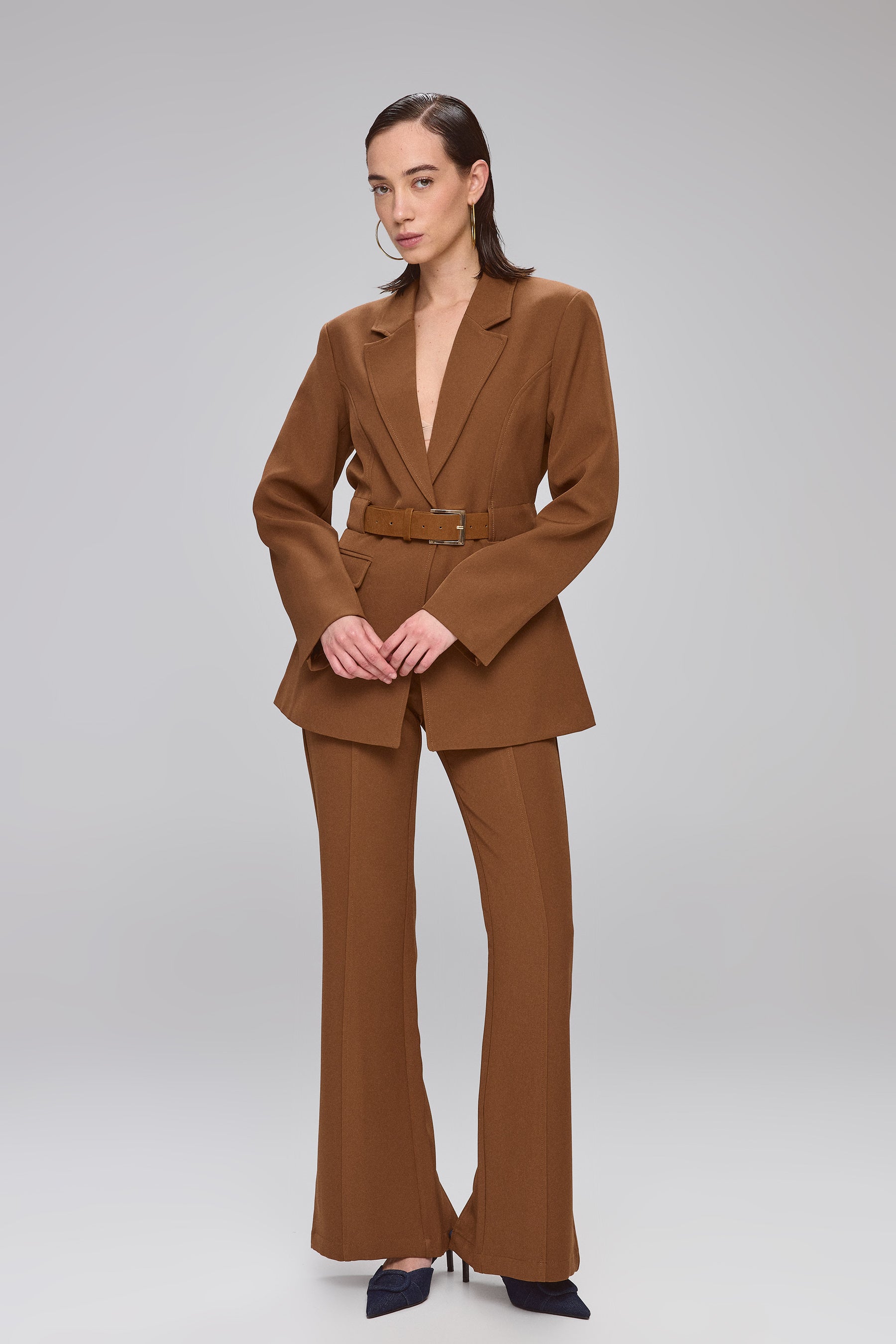 ג'קט מחוייט עם חגורה סט