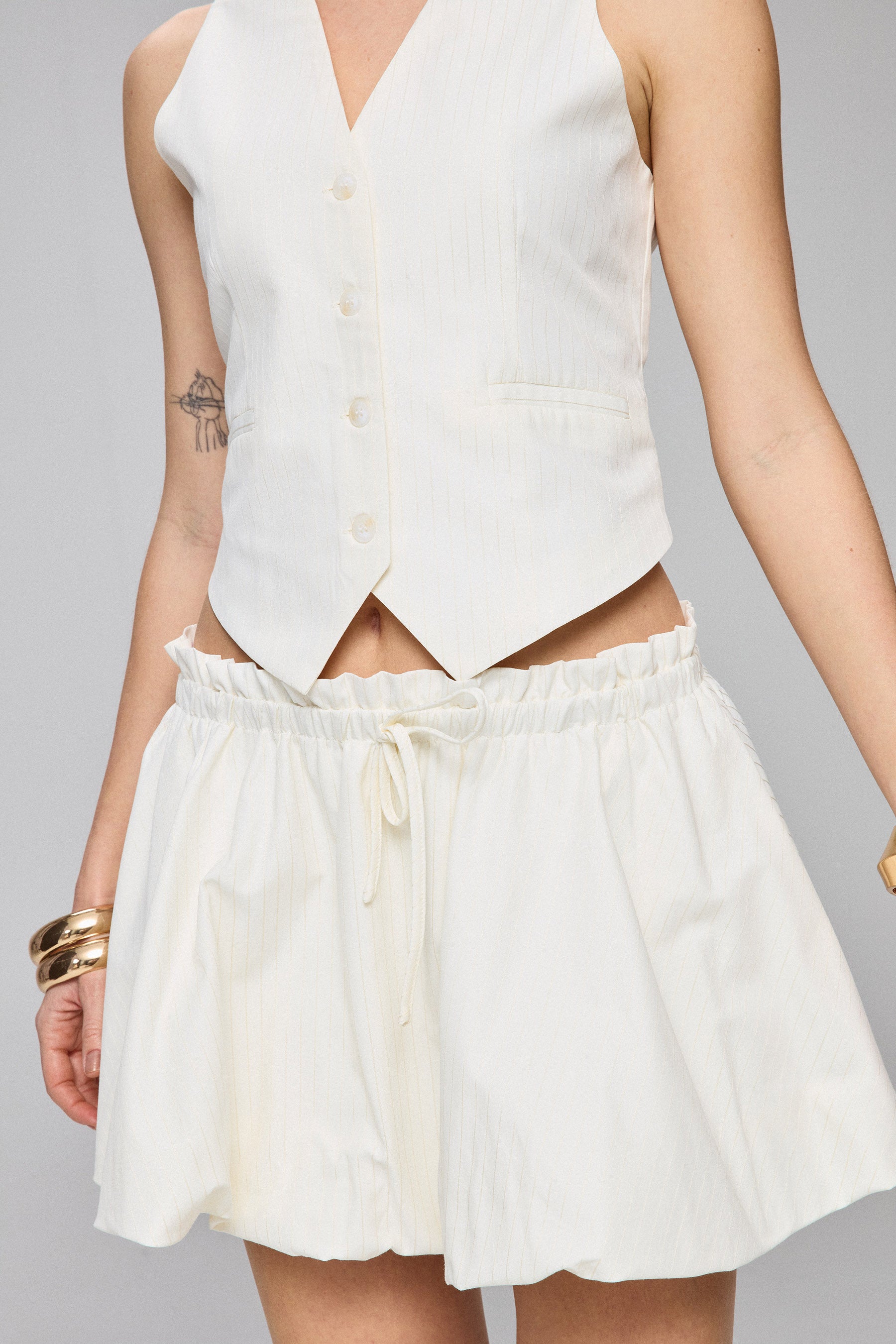 חצאית בלון פסים סט