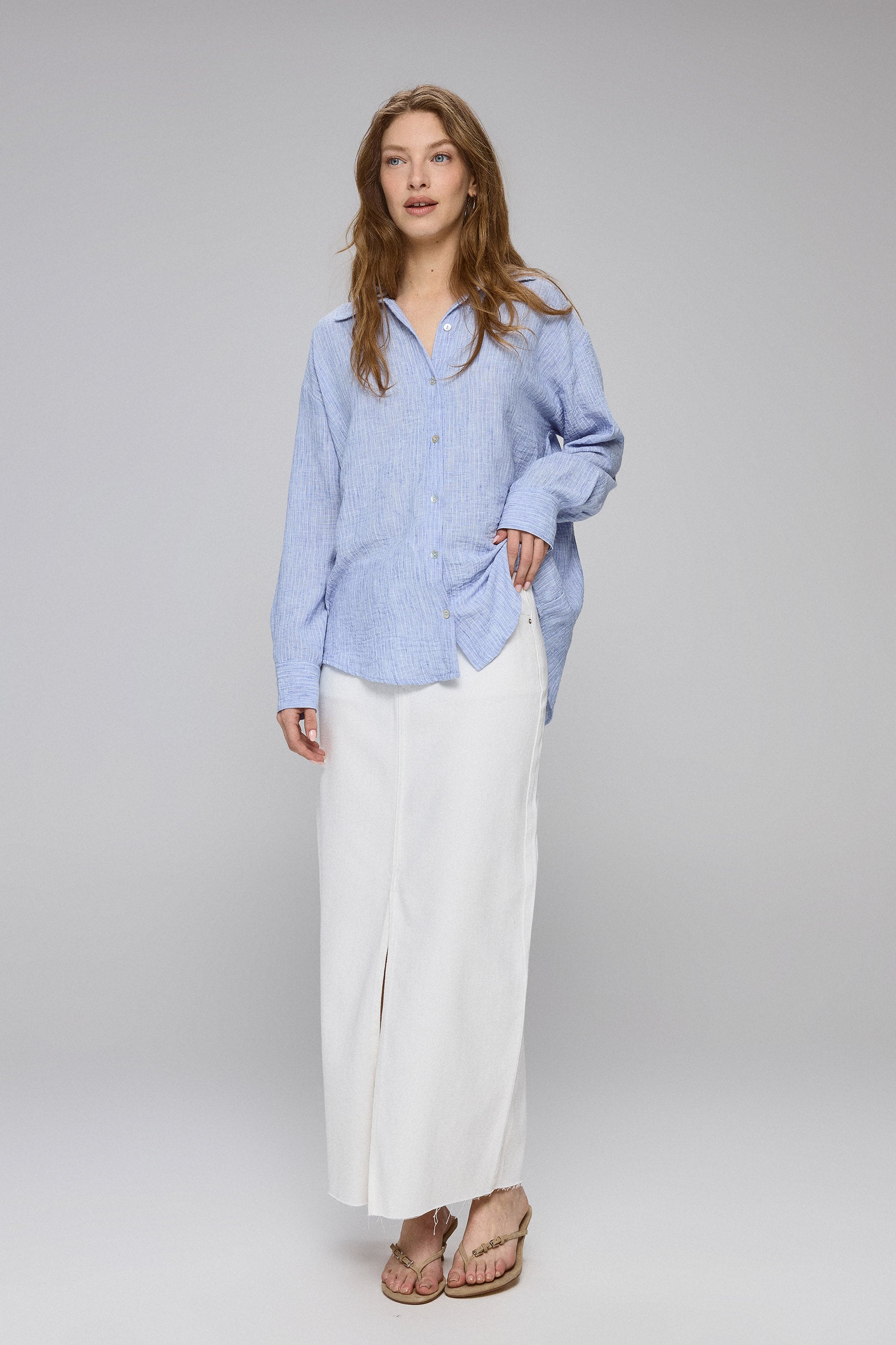 חצאית גינס עם שרוך