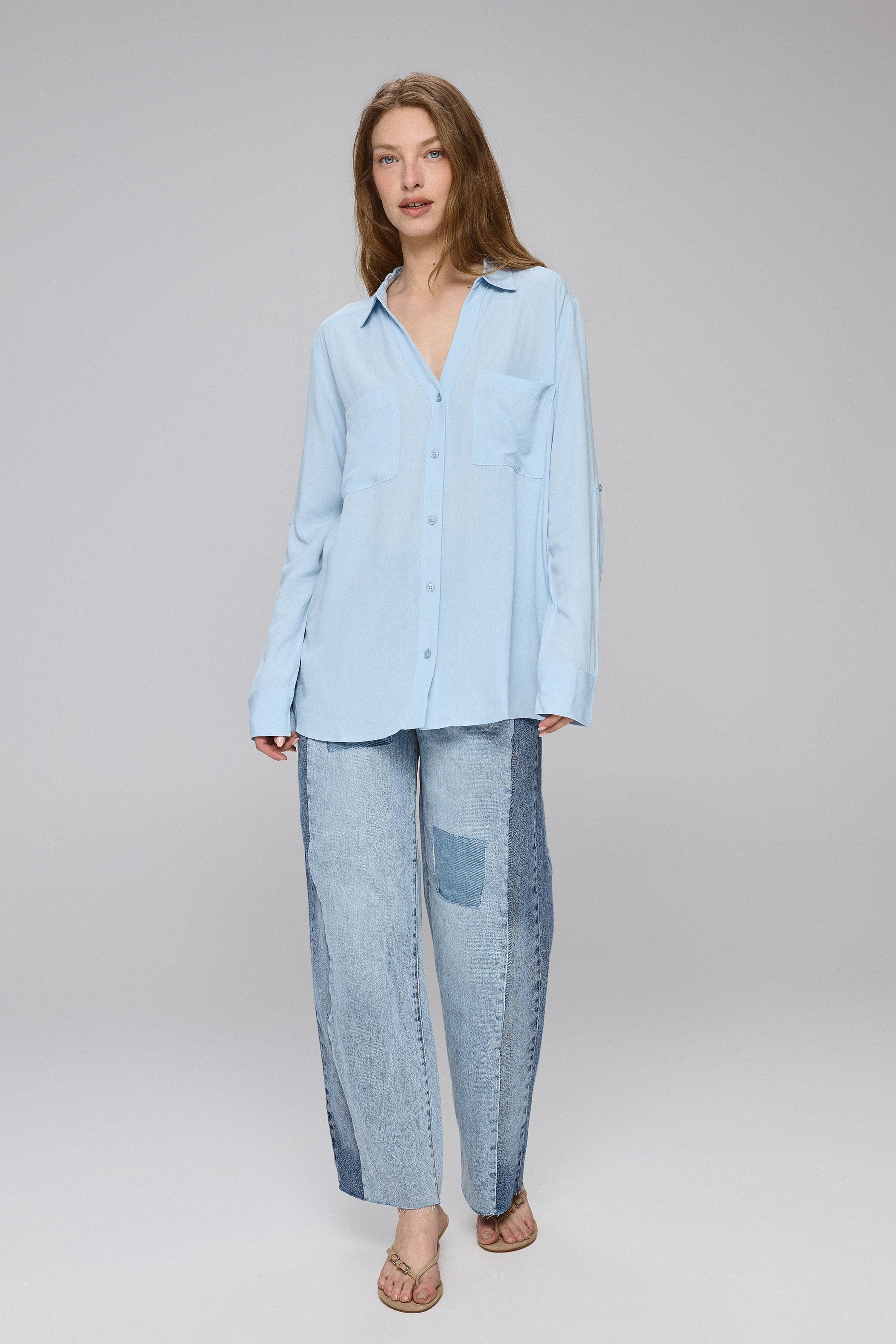 חולצה מכופתרת נטורל