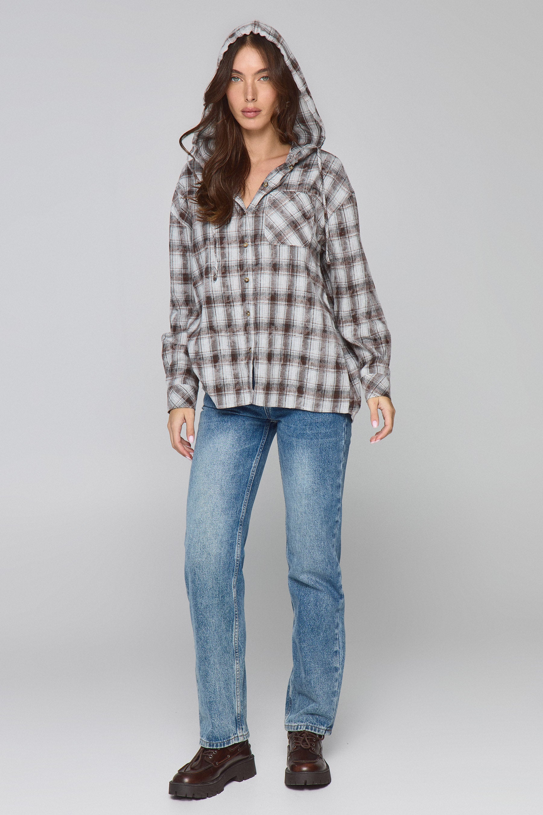 חולצה משובצת קפוצ'ון