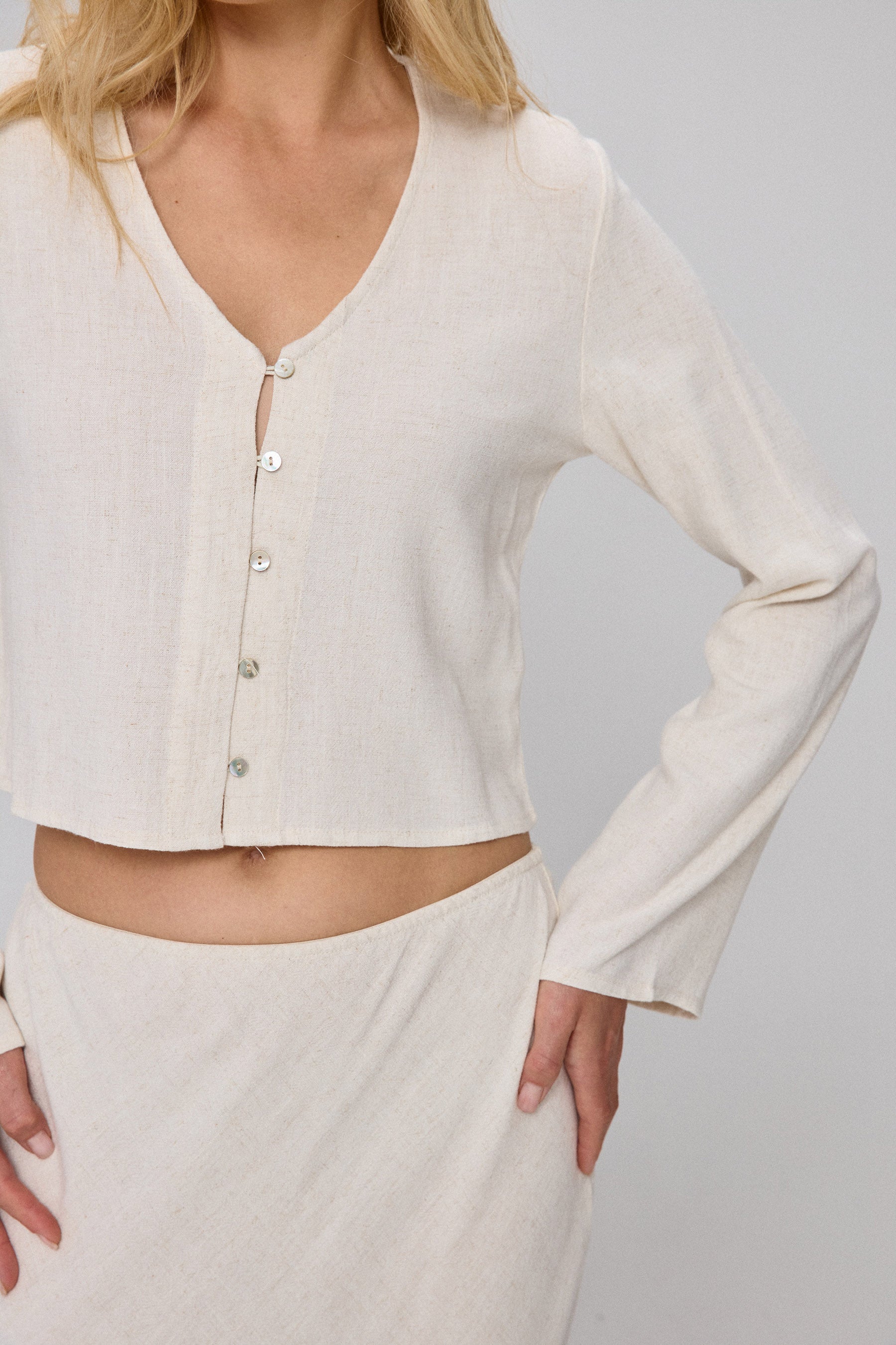 חולצת סיישל כפתורים סט