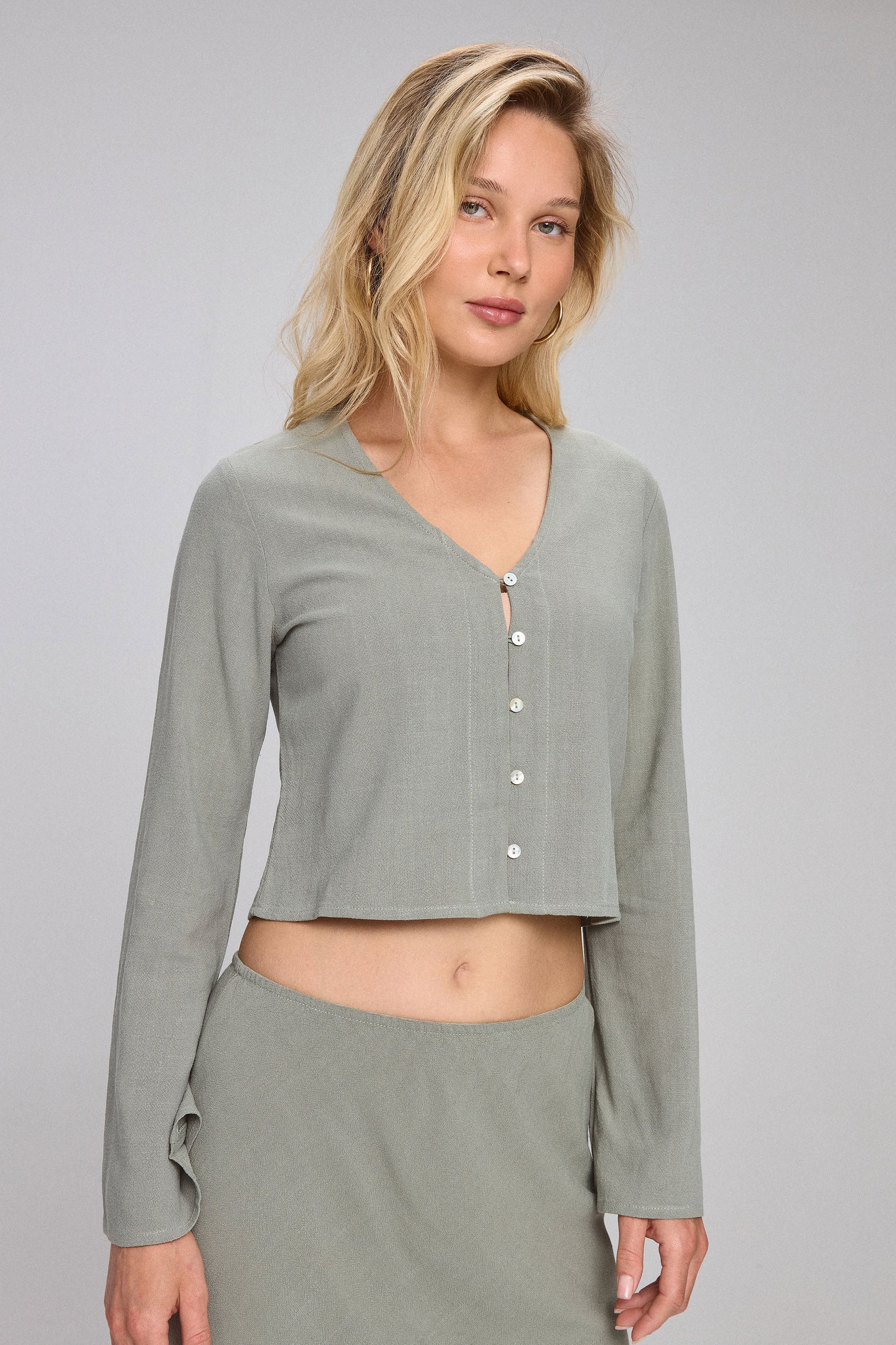 חולצת סיישל כפתורים סט