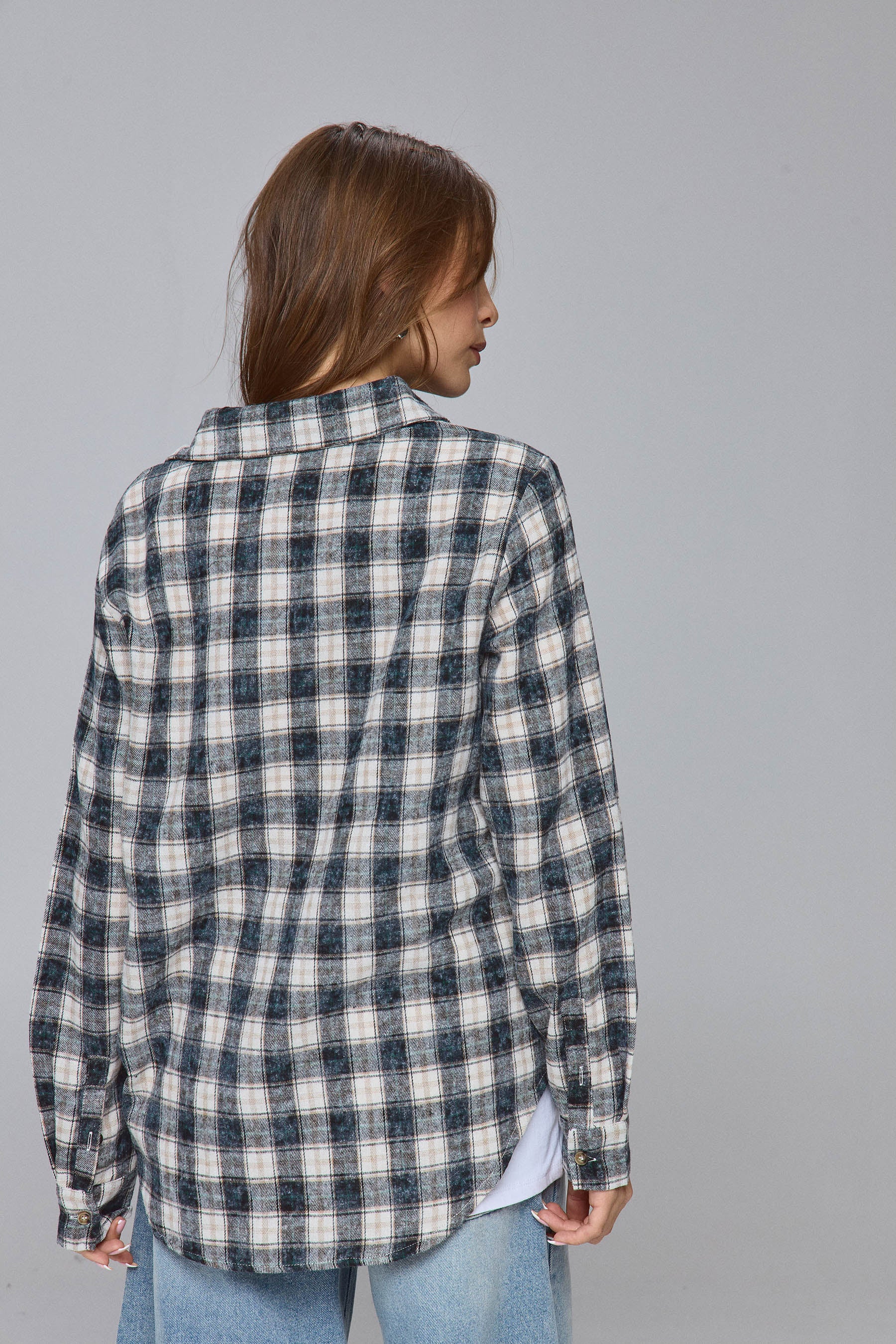 חולצה משובצת דיסטרוי