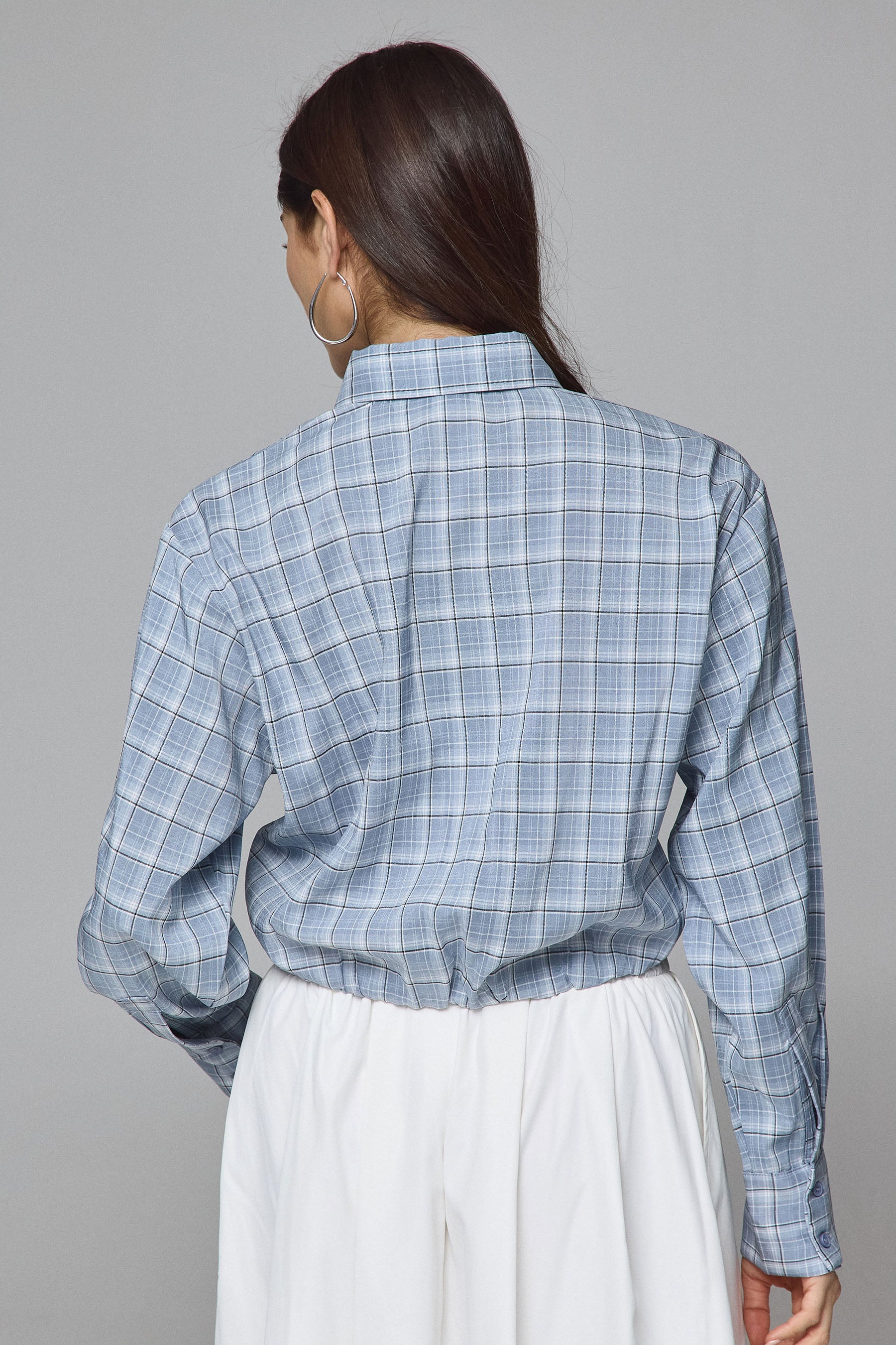 חולצה משובצת סיבוב