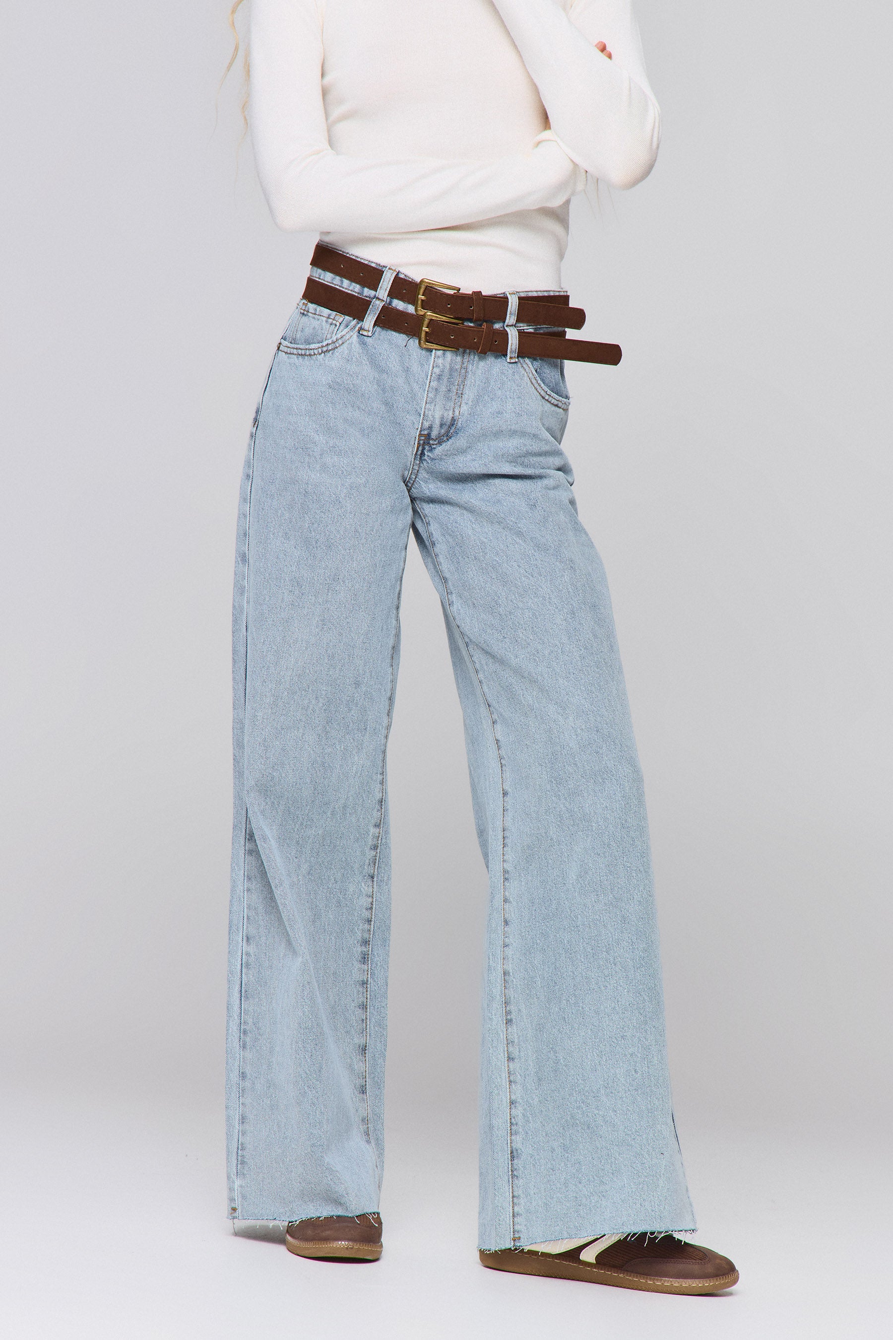 גינס חגורה כפולה