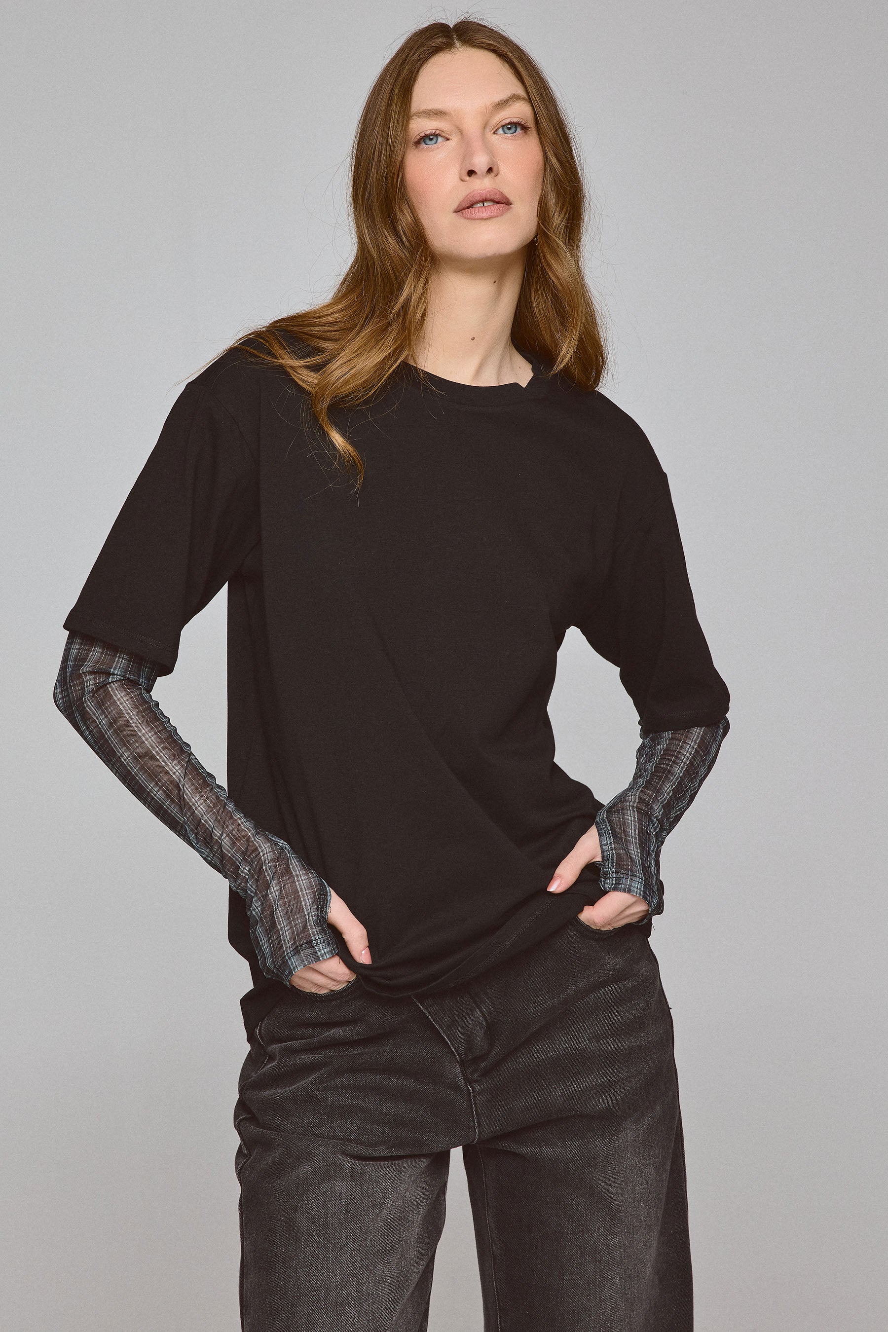 חולצת שרוול מודפס