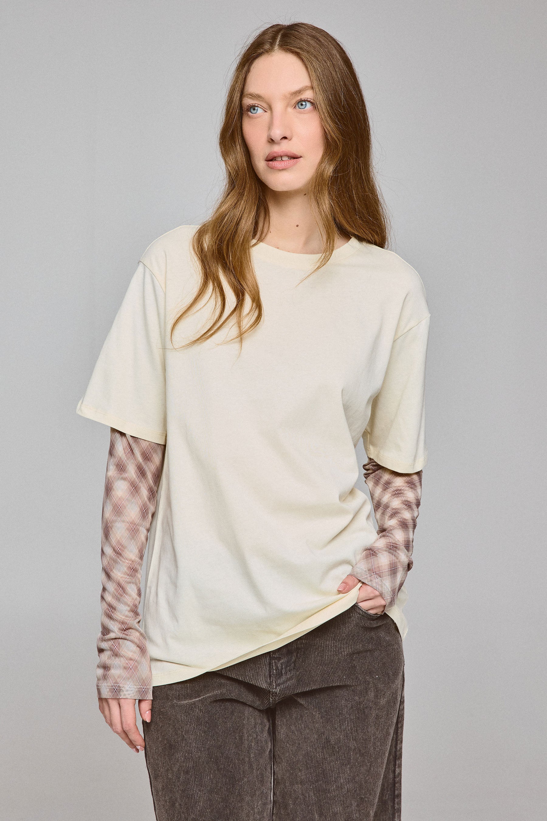 חולצת שרוול מודפס