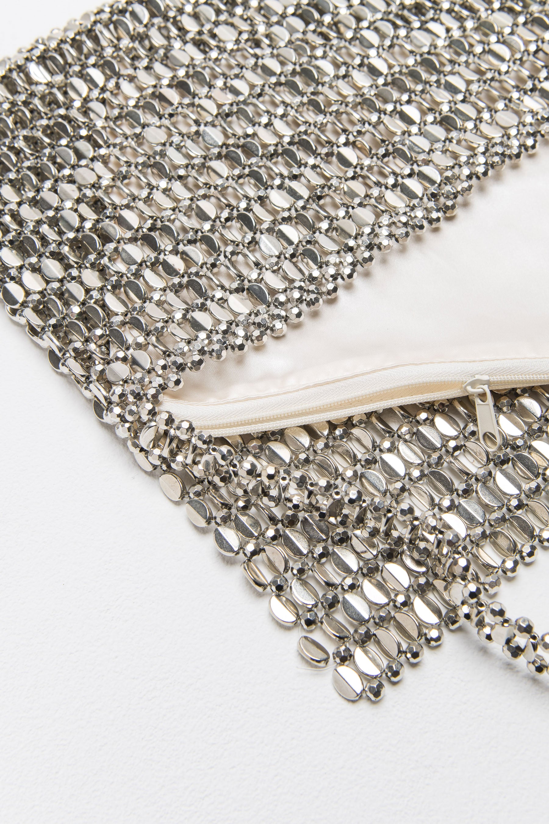 תיק ערב חרוזים- סילבר