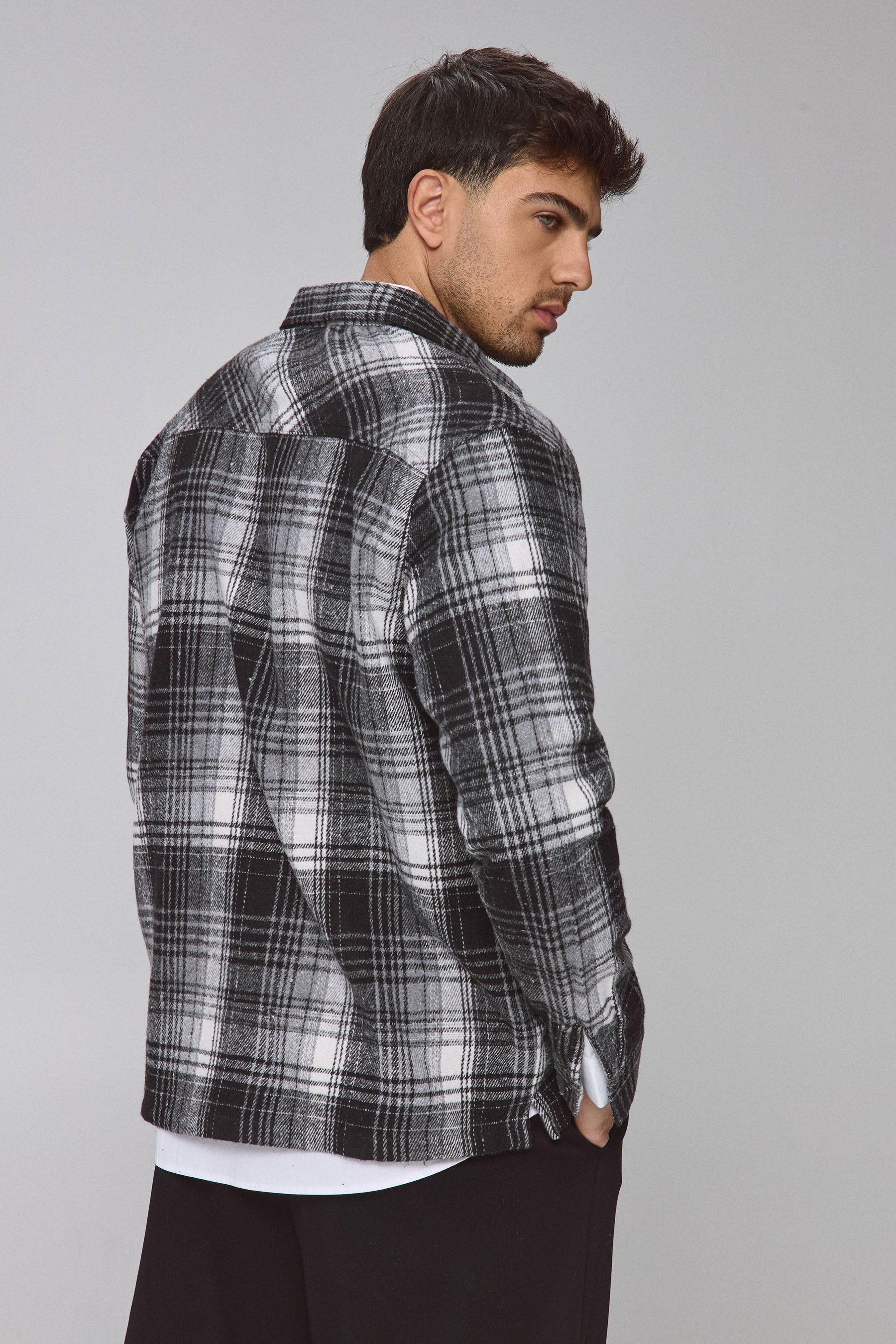 אוברשירט משבצת מונו