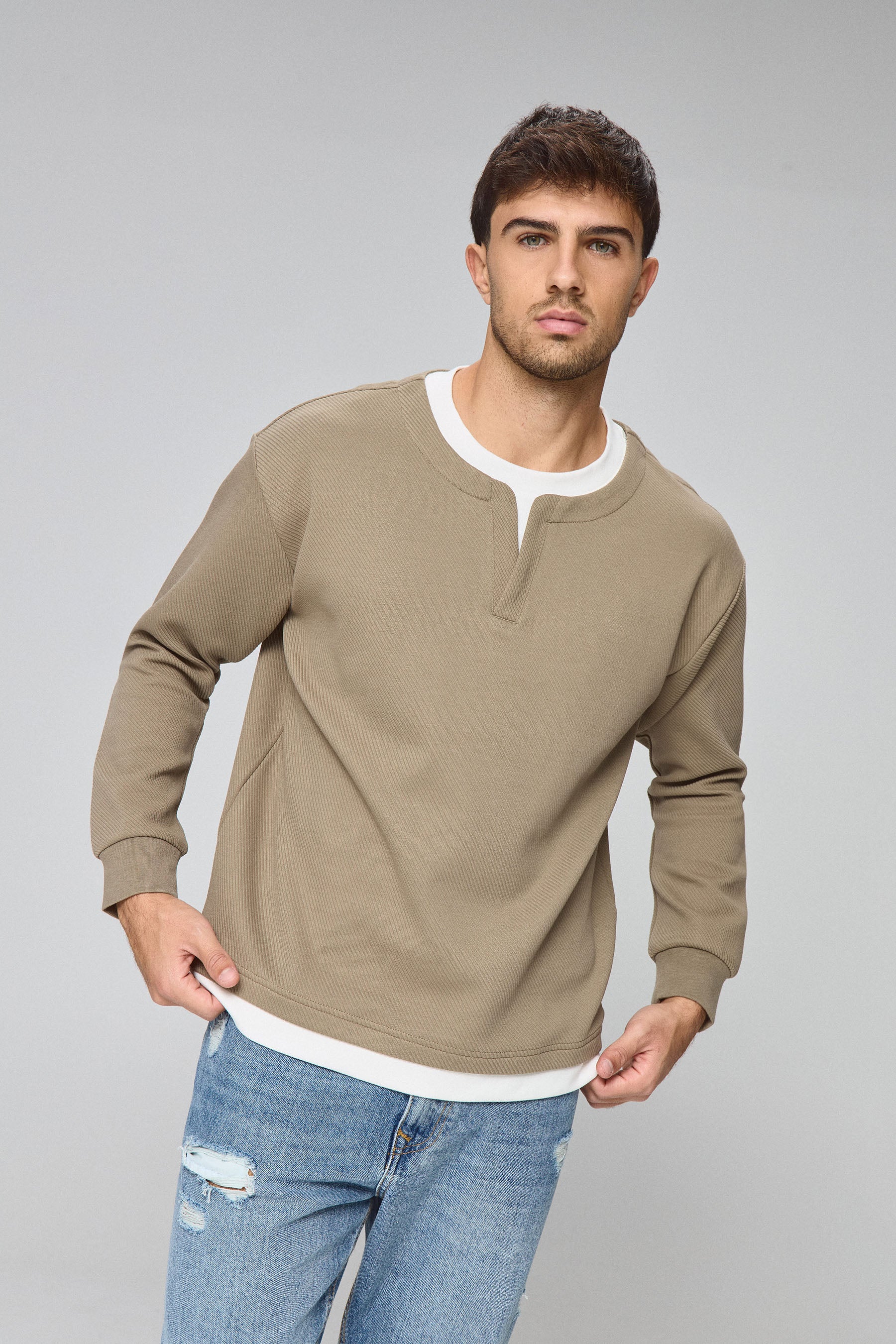 סווטשירט בייס קווילט לייט