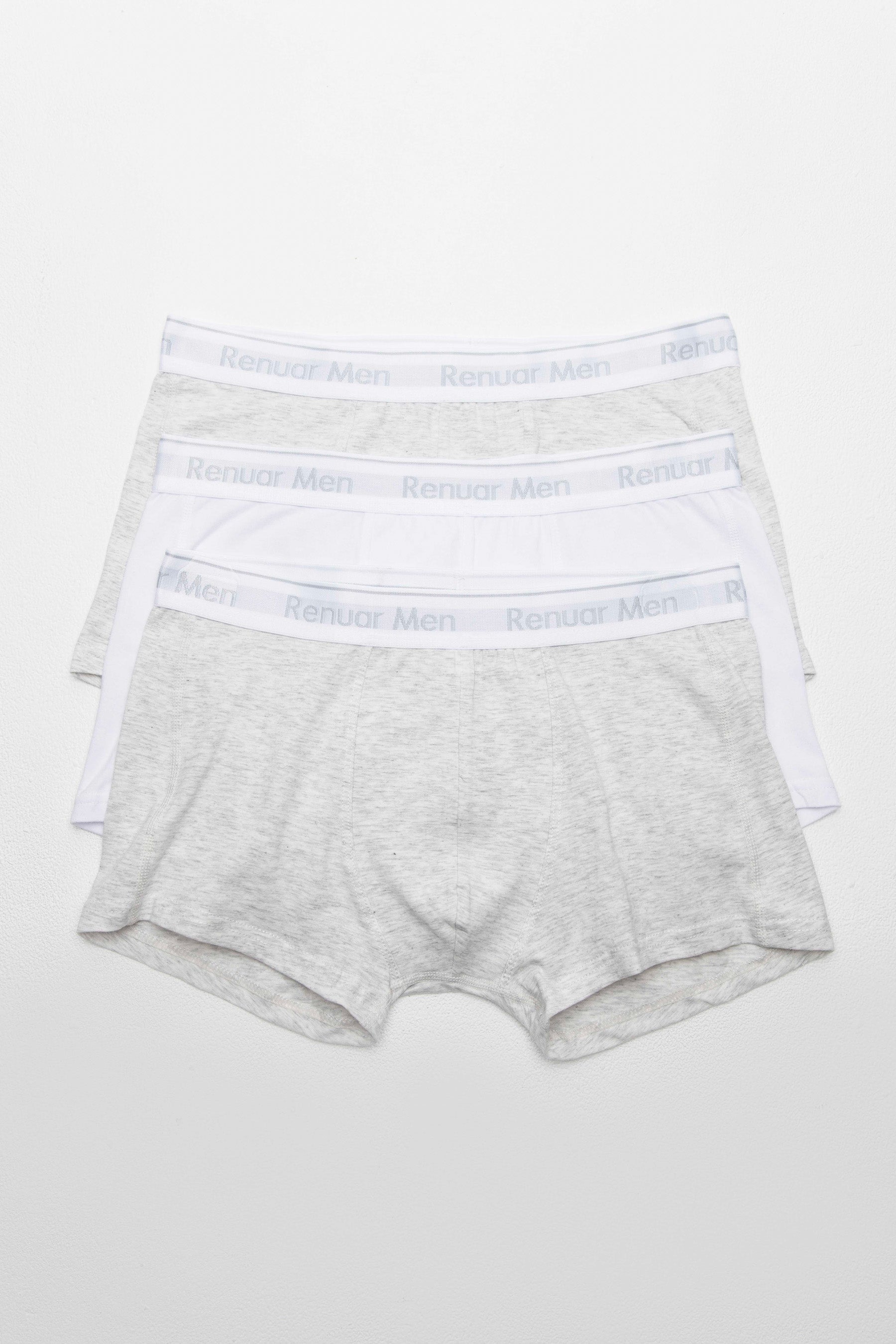 MELANGE GREY שלישיית תחתוני כותנה