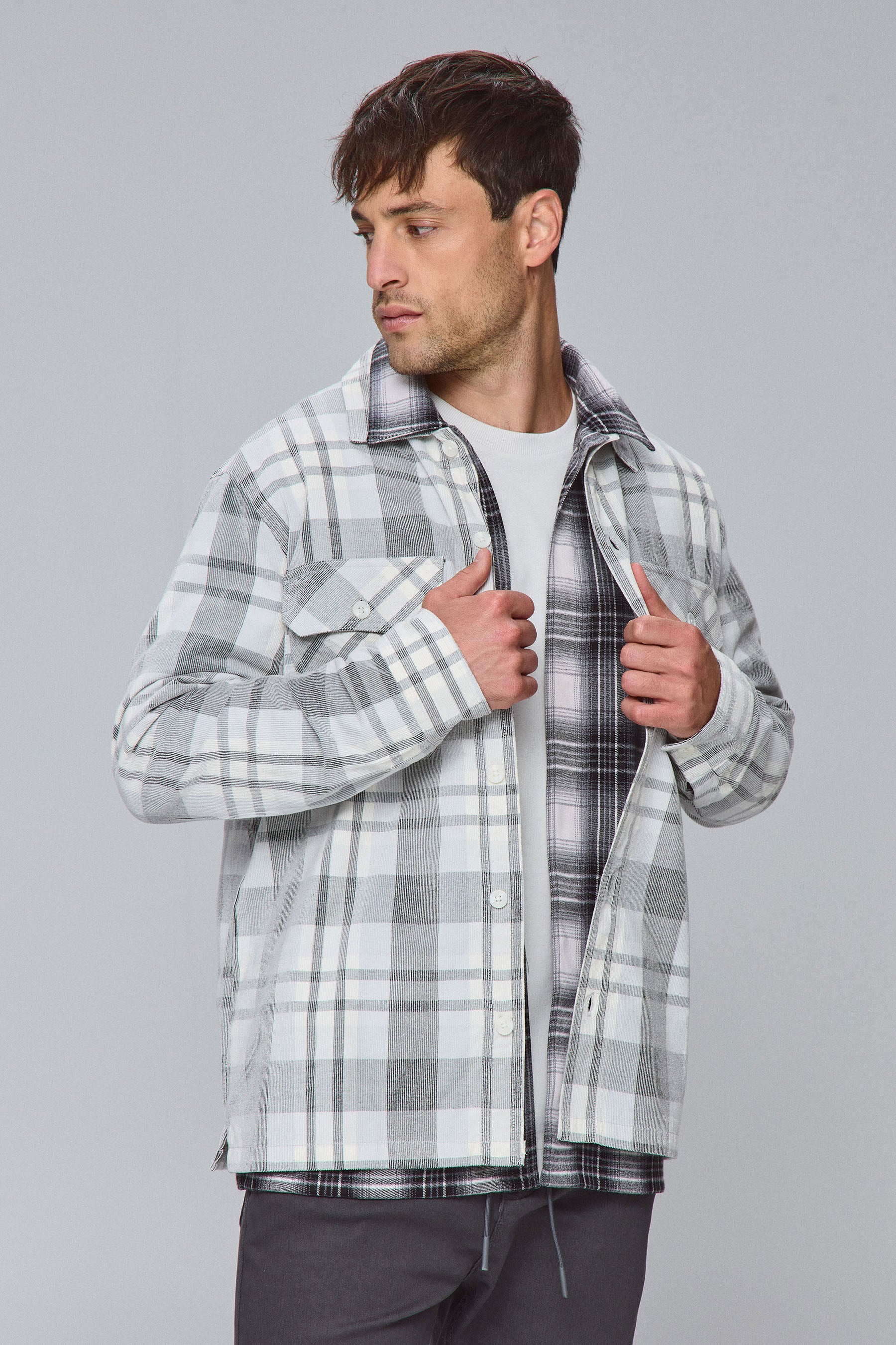 אוברשירט משבצת קורד